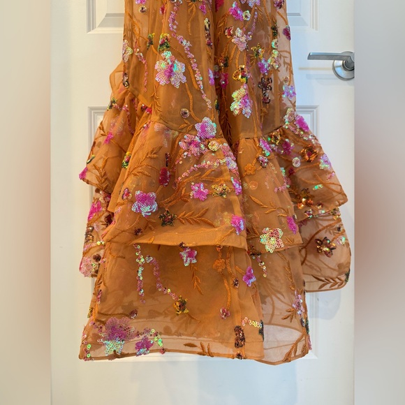 Bronx and Banco Sicilia Sequined Maxi Dress in coral multi - Picture 15 of 17